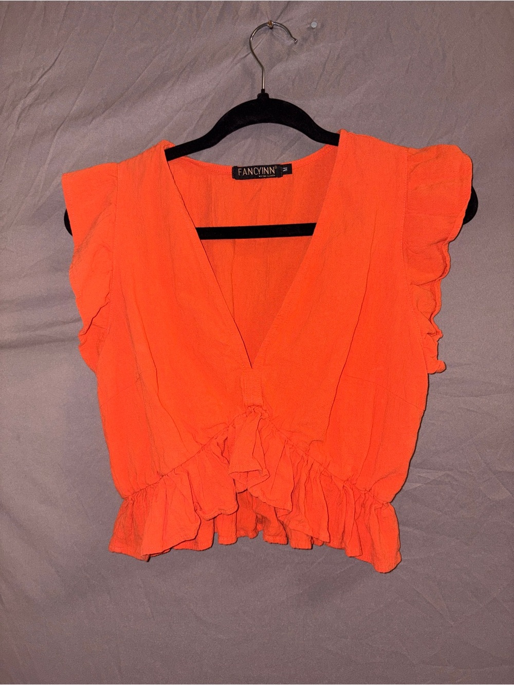 Fancyinn Ruffle V-Neck Women's Top